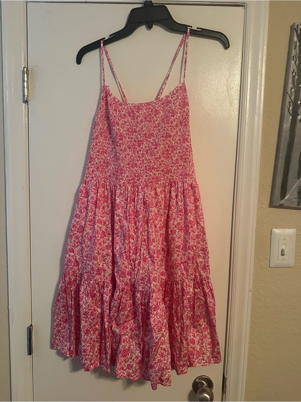 GAP Pink Floral Smocked Sundress